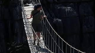 Hike over suspension bridge in Ankarana Nationalpark