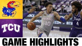 #6 Kansas vs TCU Highlights | 2021 College Basketball Highlights