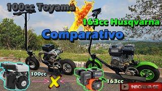 Comparativo 100cc Toyama x 163cc Husgvarna Customização sob encomenda equipe Amilzera