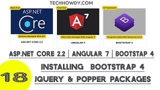 Installing Bootstrap 4 |  jQuery | Popper.Js NPM Package for Angular 7