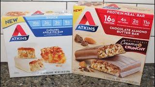 Atkins Caramel Apple Pie Snack Bar & Chocolate Almond Butter Meal Bar Review