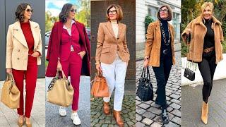 Shein Vintage Clothing For Women Over 50 | Business Winter Outfits Fashion 2024 | Khols Outfits