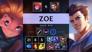 Zoe Mid vs Jayce: Triple Kill, Legendary - EUW Master Patch 14.22