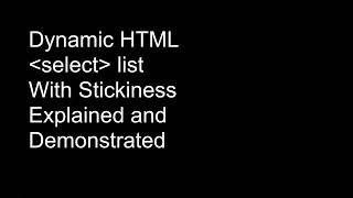 Dynamic HTML Select list using JavaScript on the server