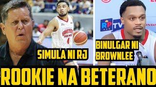 GINEBRA TIM CONE BAKIT TINAWAG NA ROOKIE NA BETERANO SI RJ ABARRIENTOS | BROWNLEE MAY IBINULGAR