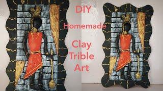 DIY African Trible Art using Homemade clay / Home Decor / S V Craft zone