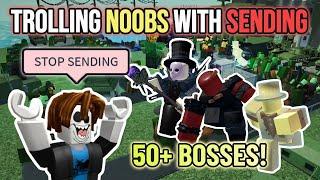 Trolling NOOBS by SENDING in Grouped PvP | Roblox Tower Battles