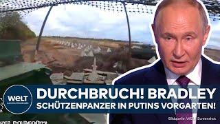 UKRAINE-KRIEG: Vernichtendes Feuer! Bradley Schützenpanzer durchbricht russische Grenzbefestigungen!