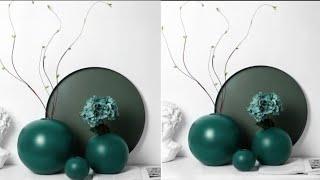 Cement diy/how to make flower vases with cement/balloon cement craft/how to make cement pots at home