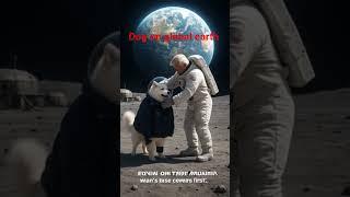 Trump Gives His Jacket to Samoyed on the Moon — Pure Loyalty in Space  #dog #trump #viralshort
