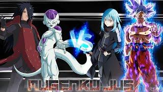 Madara & Frieza vs Goku MUI & Rimuru Demon Lord ANIME MUGEN JUS Team Fight