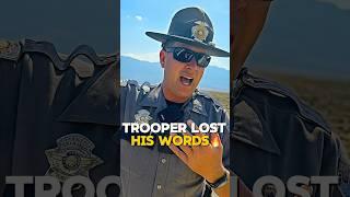 The trooper tried to assert authority but froze when asked to quote the law 