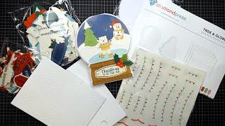 Diamond Press Tree & Globe Shaped Card Kit Review Tutorial! Adorable, Detailed and Quick Cards!