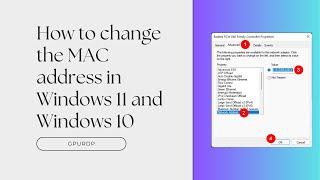 How to change the MAC address in Windows 11 and Windows 10