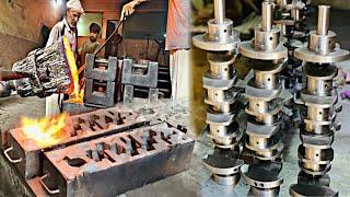 Production of a Truck Crankshaft // Most Amazing Manufacturing at Local Factory || pk process