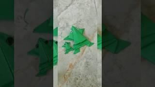 jumping frog #ytshorts #viralvideo #drawing #origami #craftcreator #art #jumpingfrog