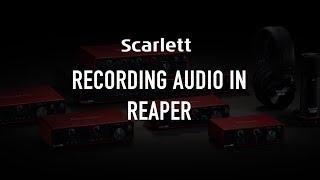 Recording audio in Reaper