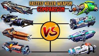 War Robot heavy weapon comparison | fastest killer weapon comparison | #warrobots