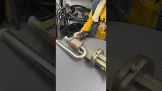 Automatic U-pipe welding machine - can be operated in narrow gaps.
