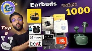 TOP 5 Best Earbuds Under 1000 In 2025Premium Build | Best TWS Under 1000 in January 2025