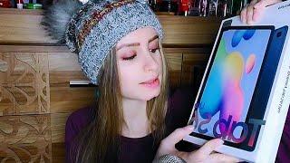 ASMR Lofi Unboxing My Tab S6 Lite/ Gum Chewing 