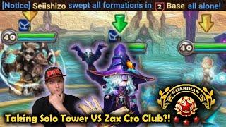 Solo Tower in Siege Vs Zax Cro Club! Kiki (Dark Mage) Defense!? - Summoners War