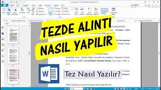 Tezde Alıntı Nasıl Yapılır I Dolaylı, Doğrudan Kaynak Gösterimi