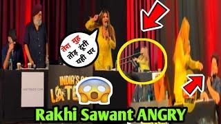 Rakhi Sawant throws chair onstage after a big fight at samay Raina show india's got latent ! Rakhi