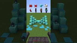 Minecraft Longest Jump vs Mobs (Bumble Bee) #shorts