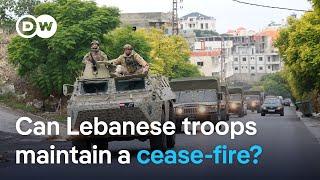 Lebanese army reinforces troop presence close to Israeli border | DW News