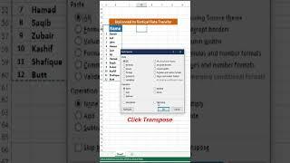 Excel Horizontal to Vertical Words Transfer | Technical Ustad