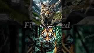 Tiger and cat speed comparisons  #shorts #ytshorts #animals #animalbattle #cat #tiger