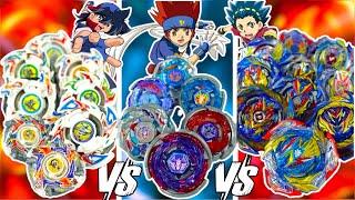 PEGASUS BEYS vs DRAGOON BEYS vs VALKYRIE BEYS | Gingka VS Tyson VS Valt | BEYBLADE CROSSGEN