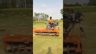 The process of controlling a plow using a motorcycle