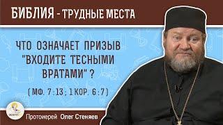 Что означает призыв "входите тесными вратами" (Мф. 7:13; 1Кор.6:7)?  Протоиерей Олег Стеняев