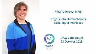 Mira Todorova: Insights into electrochemical solid/liquid interfaces under potential control