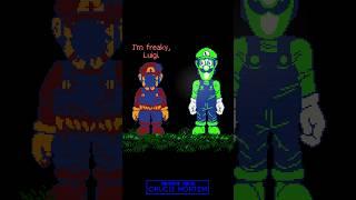 Freaky Mario shows his hole to Luigi 