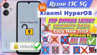 Redmi 13C 5G/13R 5G/POCO M6 5G (Air) FRP Bypass Android 14 HyperOs  New Method 2024 #redmi13c5g #Frp