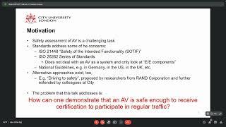 DESSERT'2022 Conference. Plenary Session 5. Probabilistic Models for Safety Assessment of AV