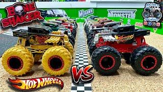 Toy Diecast Monster Truck Racing Tournament | Round #33 | HotWheels Bone Shaker Battle