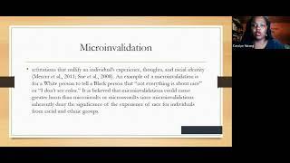 Dr. Carolyn Strong: Types of Microaggressions