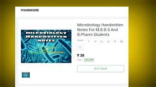 Microbiology Handwritten Notes For Neet Pg, Gpat , Niper ,Bpharma , MBBS