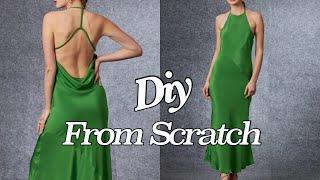 how to draft a back cowl Neck dress with halter neck front