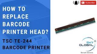 How to change Barcode printer head | TSC TE-244  Barcode printer