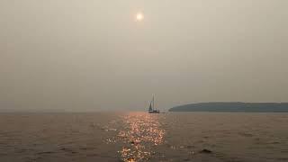 Smoke on the Water. Sailing on Lake Champlain in DENSE Canadian Wildfire smoke