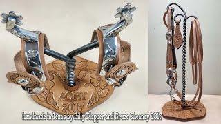 Billy Klapper Bits and Spurs - Leather Work Spur and Bridle Display by Bruce Cheaney