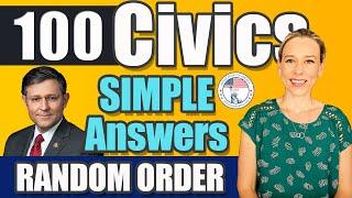 100 Civics Questions and answers in Random Order 2008 version v5 1X | US Citizenship Interview