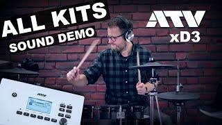 ATV xD3 electronic drum sound module All Kits demo on EXS-3CY kit