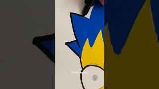 Drawing Sonic The Hedgehog Simpson  #shorts