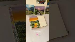 Easy landscape painting #art #gouachepainting #gouache #artist  #landscapepainting #painting #arte